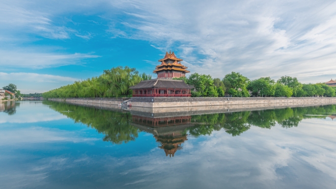 2024北京中轴线故宫角楼大范围移动延时