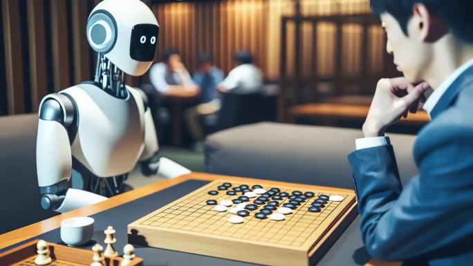 AI人工智能和人类下围棋4K