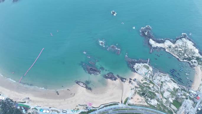 福建泉州石狮十里黄金海岸红塔湾海景日出