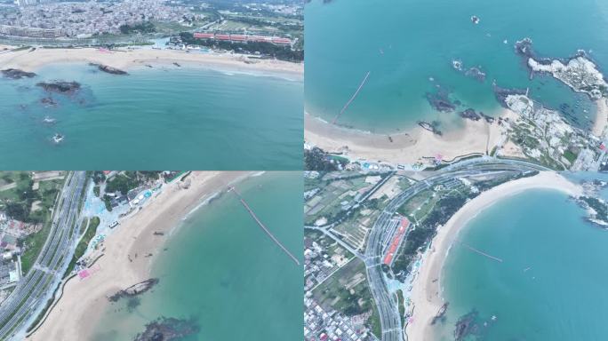福建泉州石狮十里黄金海岸红塔湾海景日出