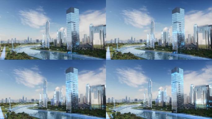 C4D城市 街道 智慧城市 写实城市