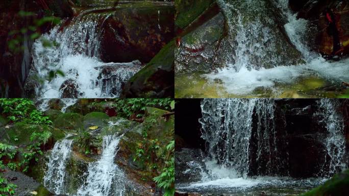 自然 流水 水 苔藓 小溪 山泉 瀑布