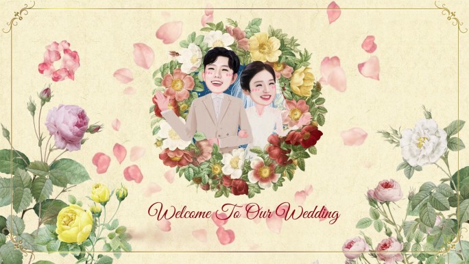 创意婚礼婚庆 拼贴动画