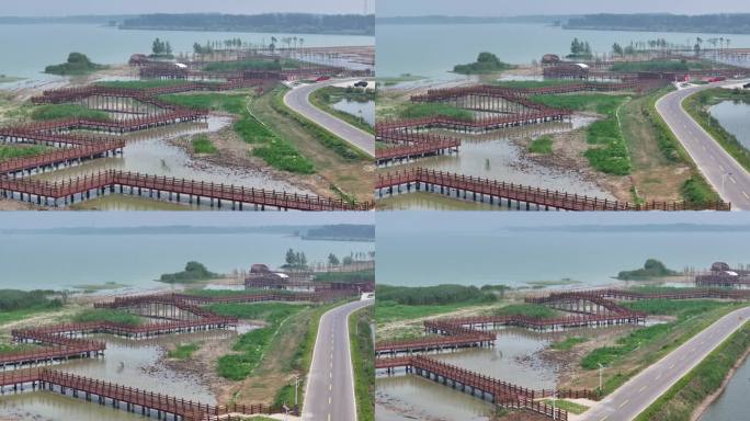 洪泽湖环湖公路打造百里画廊