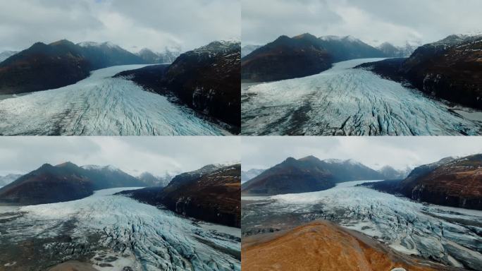 航拍冰岛冰川