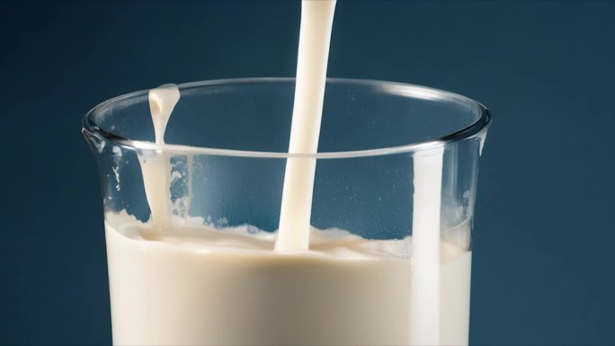 倒牛奶飞溅漩涡漩涡涟漪液体乳制品牛奶杯广