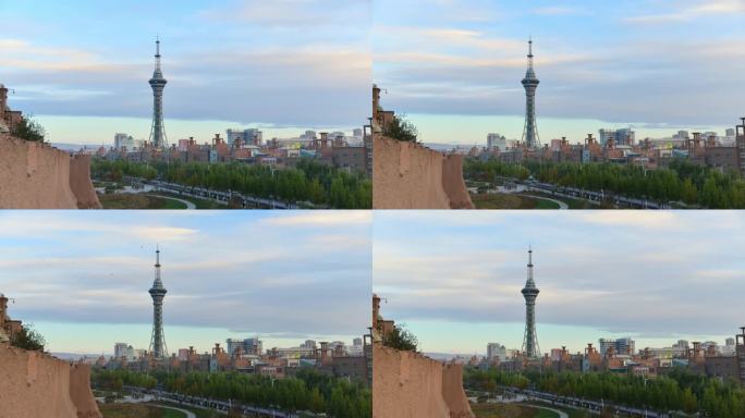 4K新疆喀什昆仑塔延时摄影