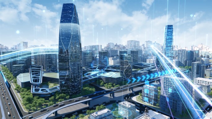 智慧交通公路科技数字城市智慧生活