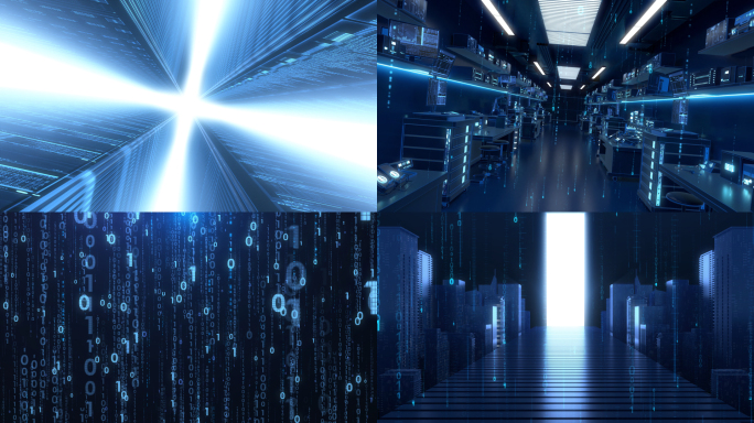 AI智能城市穿梭片头视屏素材