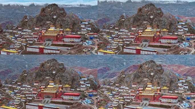 中国西藏昌都市丁青县孜珠寺庙佛教建筑