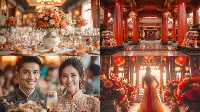 中式 婚礼 结婚 传统 文化 仪式