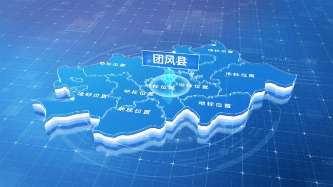 黄冈市团风县蓝色三维科技区位地图