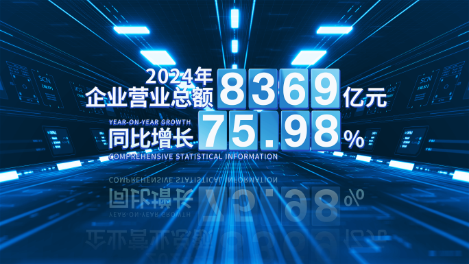 科技感科技企业数据流年报展示包装模板