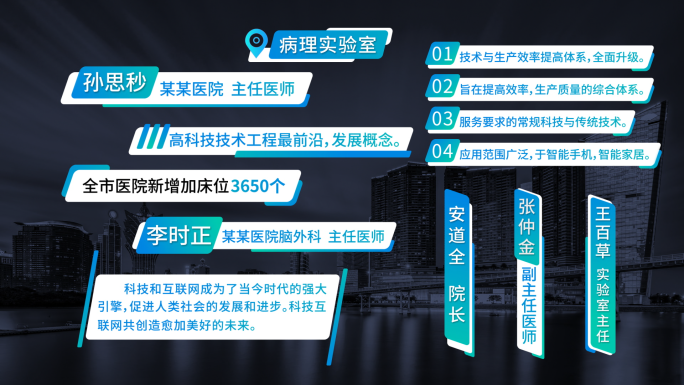 绿色简洁医疗字幕条人名条