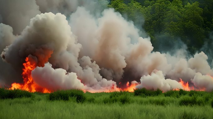 热带雨林森林大火自然灾害