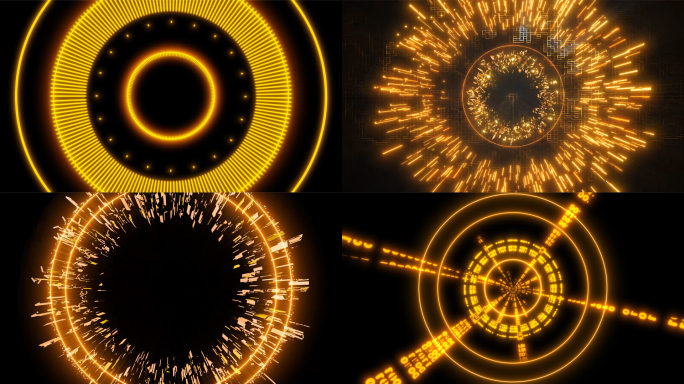 4K金色爆炸冲击波合集