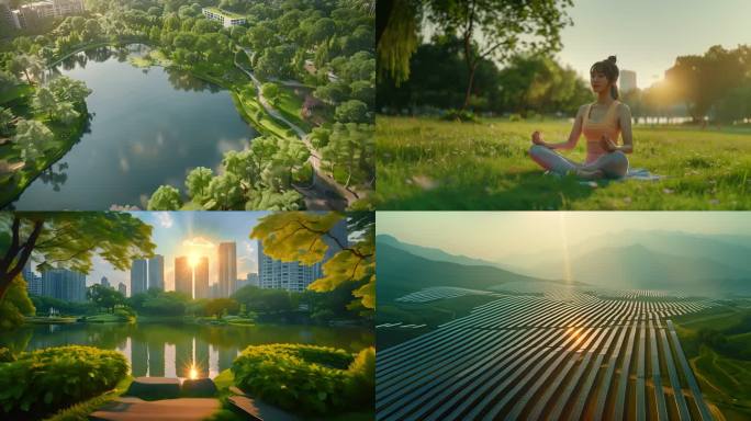 碳中和生态城市 光伏太阳能合辑