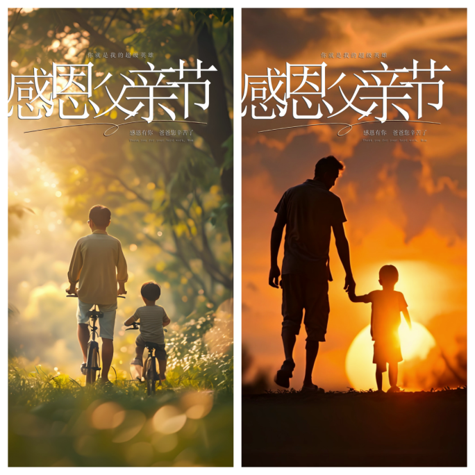 父亲节 竖屏 朋友圈 海报