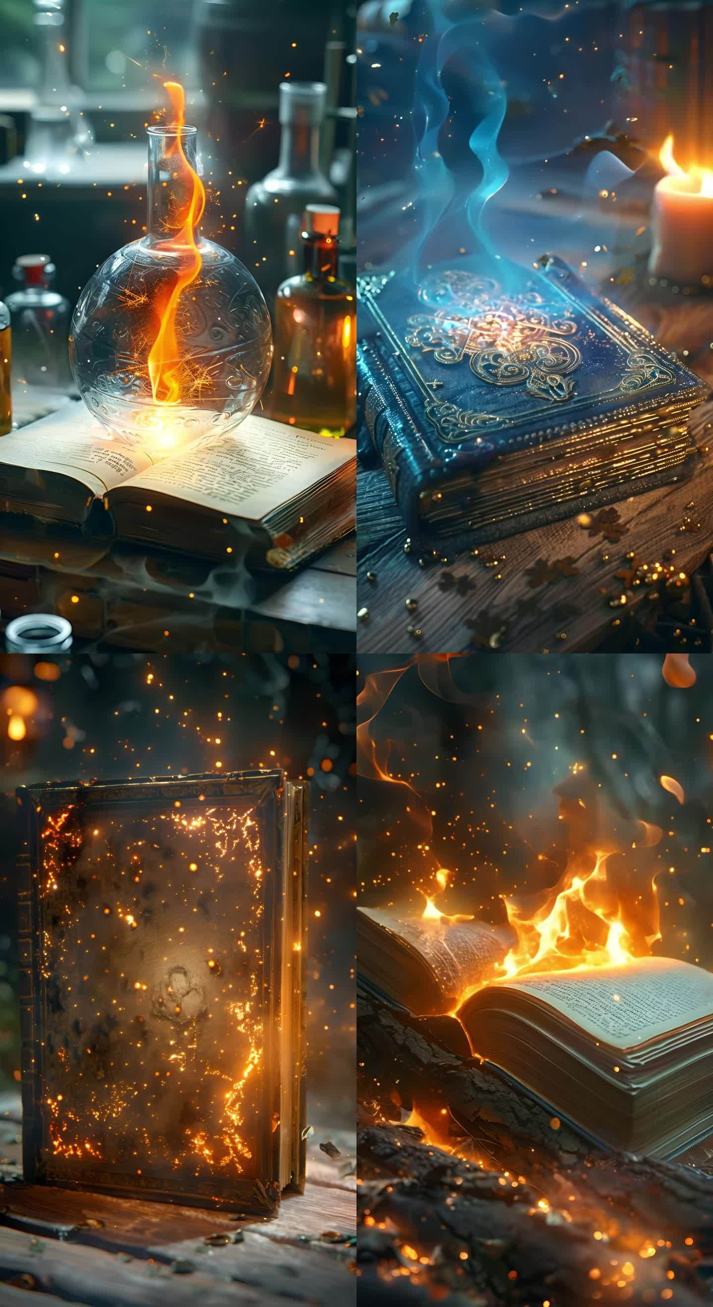 4k竖屏魔幻魔法书