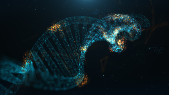 DNA螺旋粒子基因修复特效视频