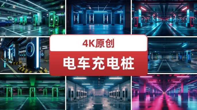 新能源汽车充电桩，未来停车场