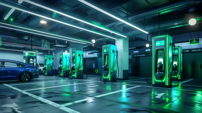 新能源汽车充电桩，未来停车场