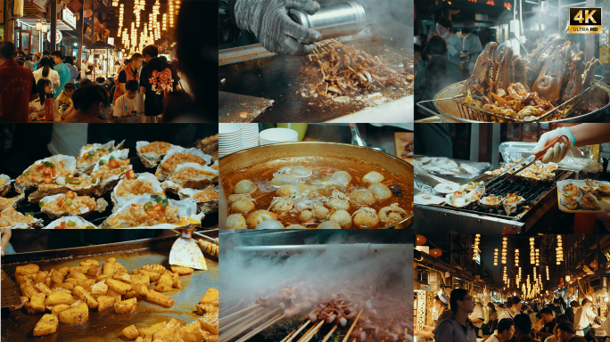 兰州大众巷夜市美食