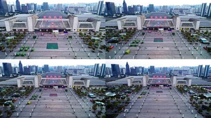 重庆火车北站航拍