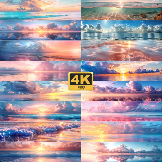 4k宽屏唯美梦幻海边