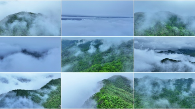 航拍高山云雾大自然天然氧吧