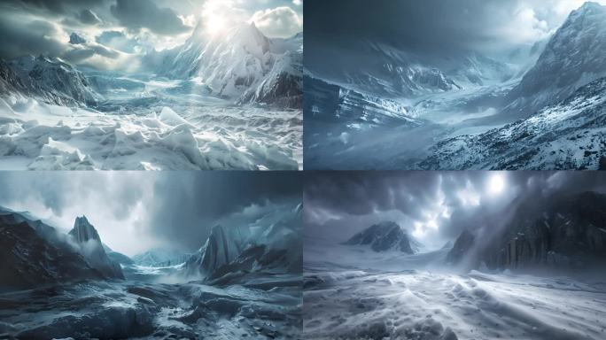 冰川冰山冰原极地