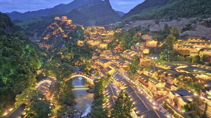5k上饶望仙谷夜景高清航拍合集