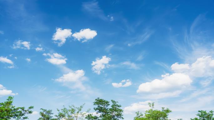 4K原创清新 大气 唯美蓝天白云延时