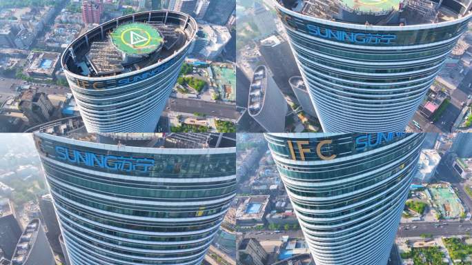 江苏徐州苏宁广场航拍鼓楼区城市地标CBD