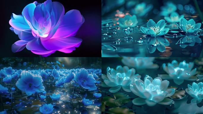 ai大屏背景舞蹈背景唯美画面花朵意境美感