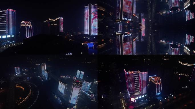新乡夜景 东区夜景航拍