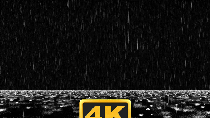 下雨雨滴雨水透明通道AE模板