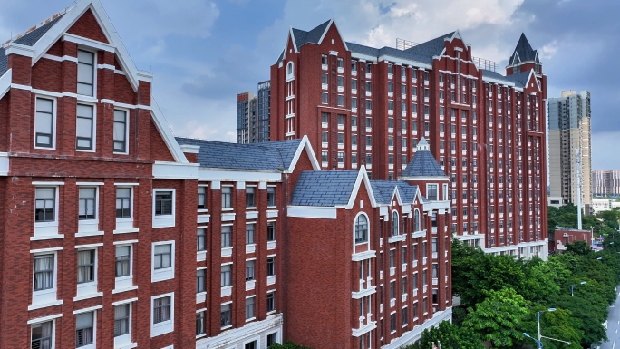 南海区美伦国际学校4K航拍素材