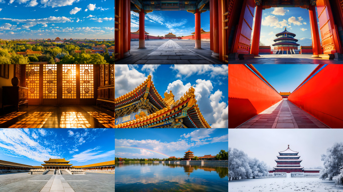 故宫 皇宫 紫禁城  中国风建筑东方美学