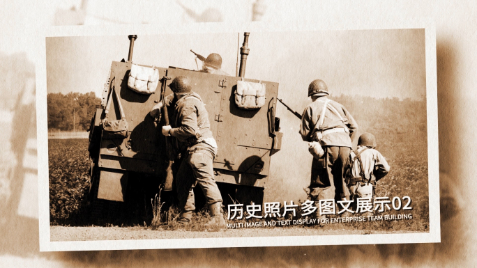 历史老照片展示多怀旧图片复古相片AE模板