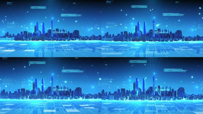E3D科技智慧城市AE模板源文件广州建筑