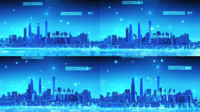 E3D科技智慧城市AE模板源文件-广州