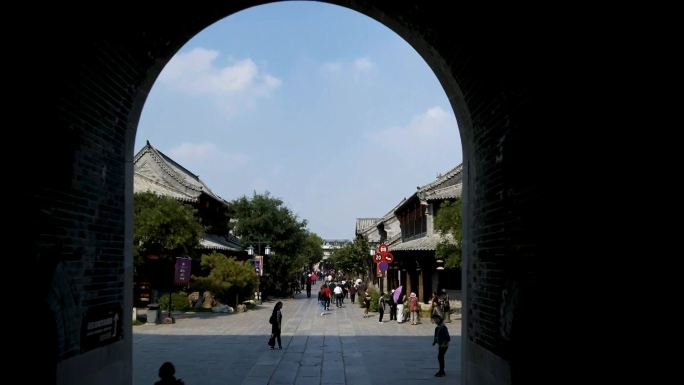 航拍古城 延时 周村 青州 聊城  文旅