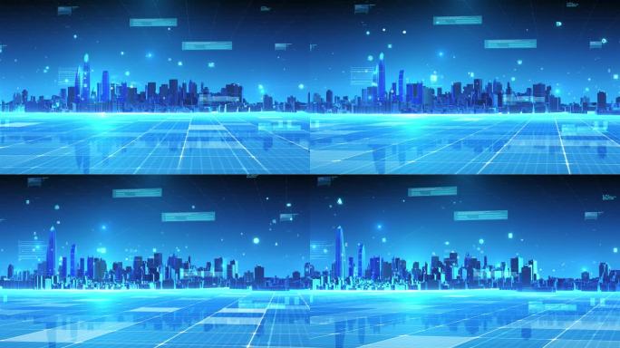 E3D科技智慧城市AE模板源文件深圳建筑
