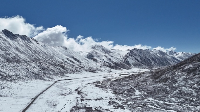 西藏东达山雪景 雪山延时