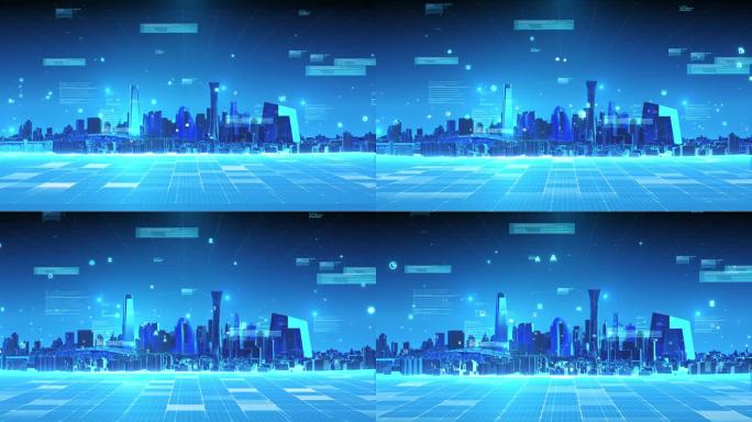 E3D科技智慧城市AE模板源文件北京建筑