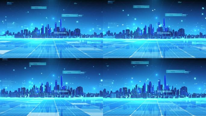 E3D科技智慧城市AE模板源文件上海建筑