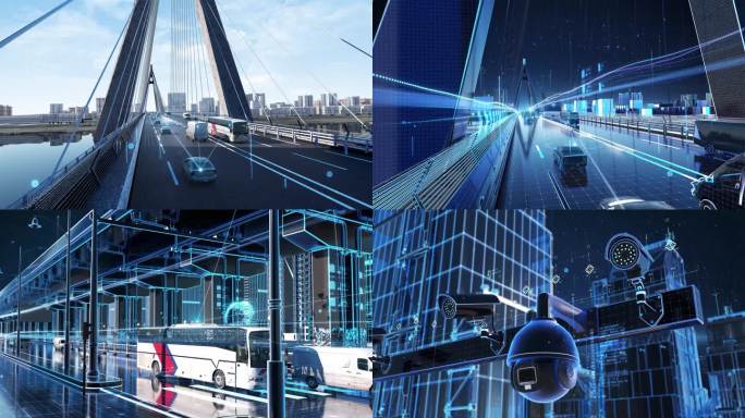 智慧交通公路科技城市虚拟现实转换