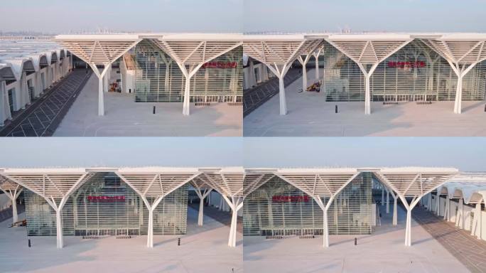 天津国家会展中心外景航拍