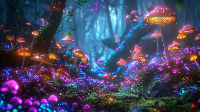 梦幻森林魔法森林神秘童话背景仙境之旅秘境